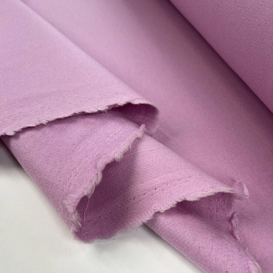 Ita Collection Wool With Cashmere Pink Italian Deadstock Coating Fabric Fold