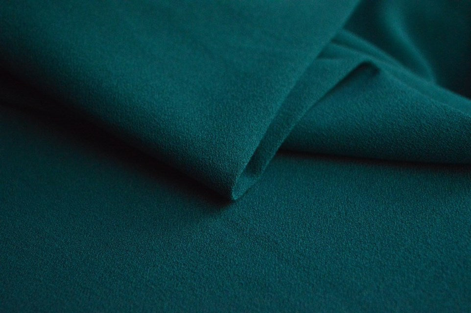 Italian Crepe Poly Viscose Spandex Vivid Teal Cu