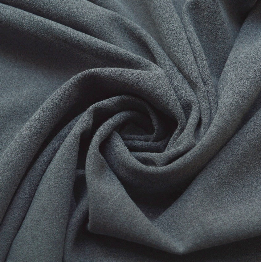 Italian Crepe Silver Grey Poly Viscose Spandex Cu D