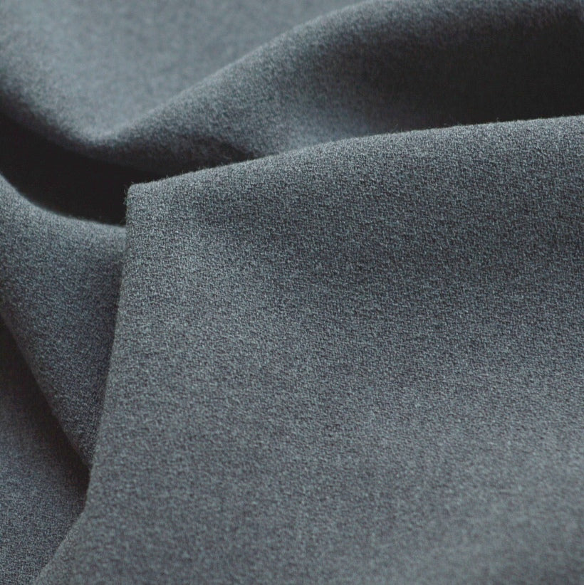 Italian Crepe Silver Grey Poly Viscose Spandex Cu