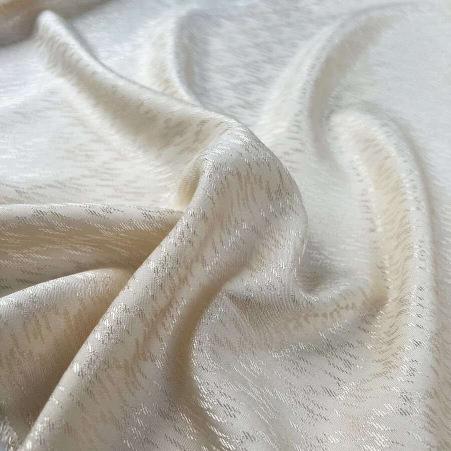 Italian Viscose Jacquard Dress Fabric Champagne Bubbles