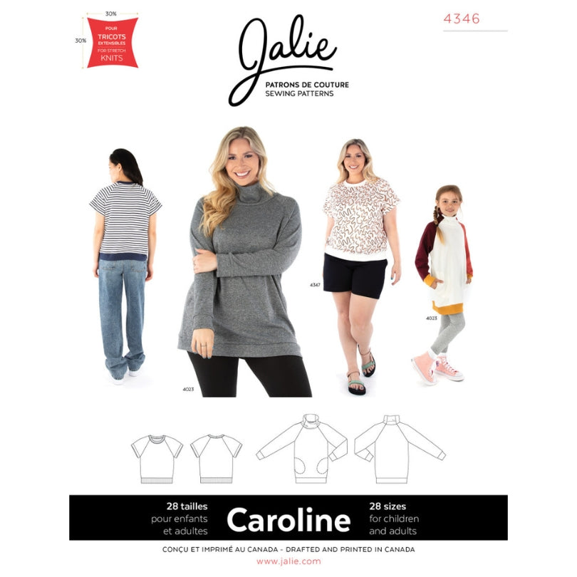 Jalie Caroline Raglan Tee And Tunic Pattern Cover