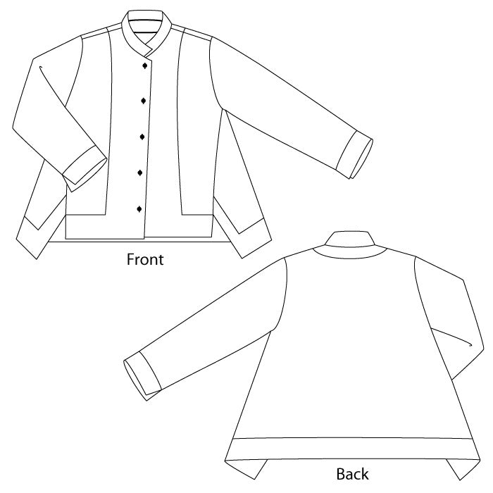 Liberty shirt pattern by the sewing workshop sketch