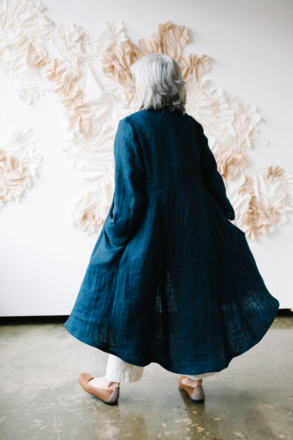 Lichen duster coat and dress pattern by sew liberated 7