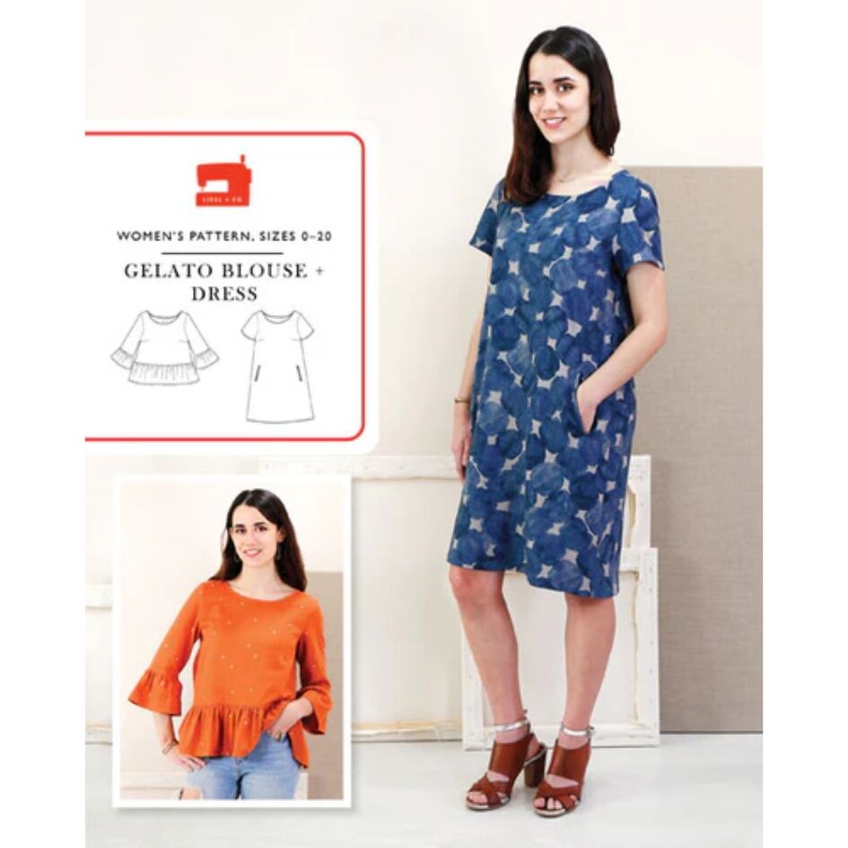 Liesl And Co Gelato Blouse Dress Pattern Cover