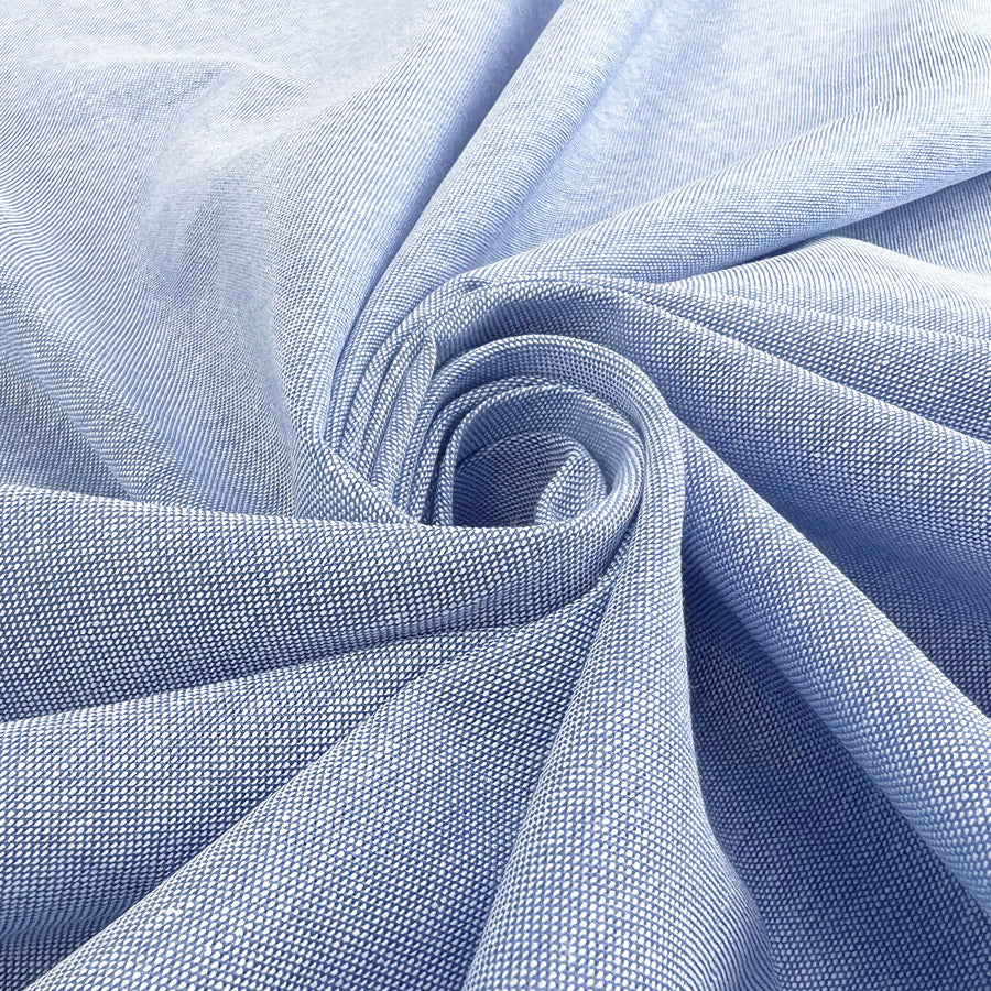 Lightweight Shirting Dress Fabric Light Blue Cotton Chambray Twist