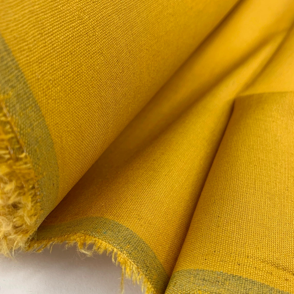 Linen Mix Viscose Linen Look Stretch Suiting Material Ochre