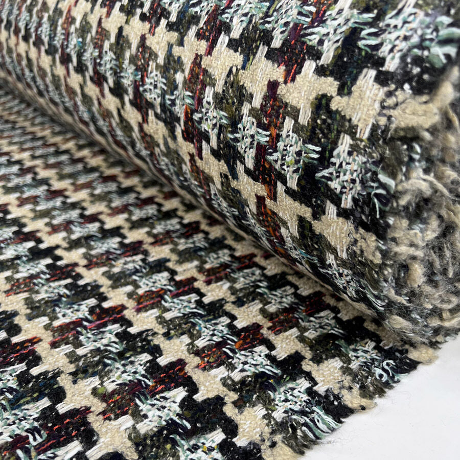Linton Dior Ada Cream Wool Deadstock Ex Designer Tweed Coating Fabric Roll