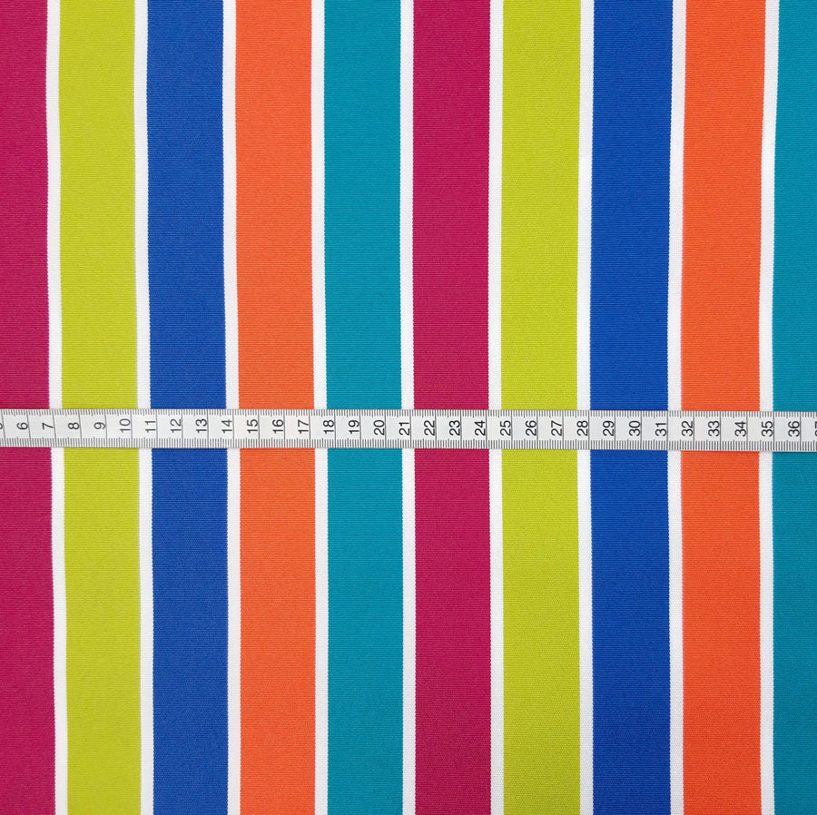 Luxe Water Resistant Canvas Pop Art Water Resistant Striped Multicoloured Canvas Fabric Scale Fabric Photo