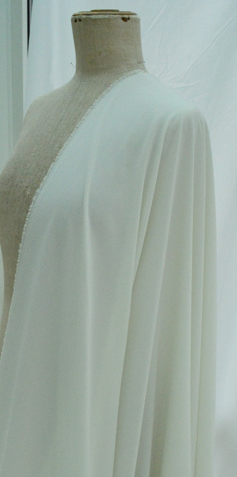 Luxury Crepe Dress Fabric Ivory Croft Mill