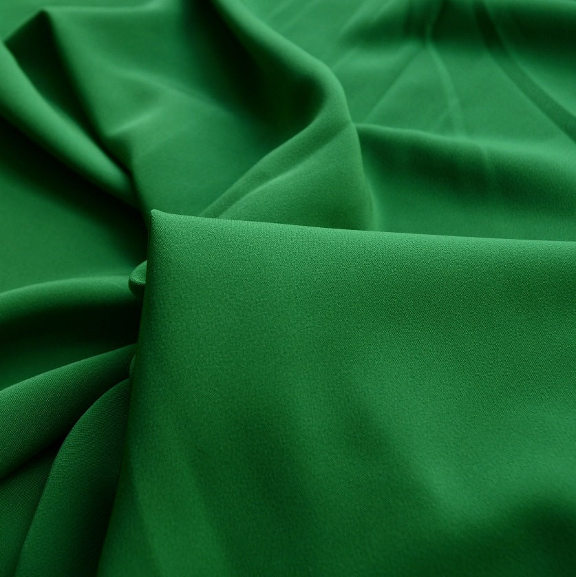 Luxury Satin Crepe Emerald Green Cu