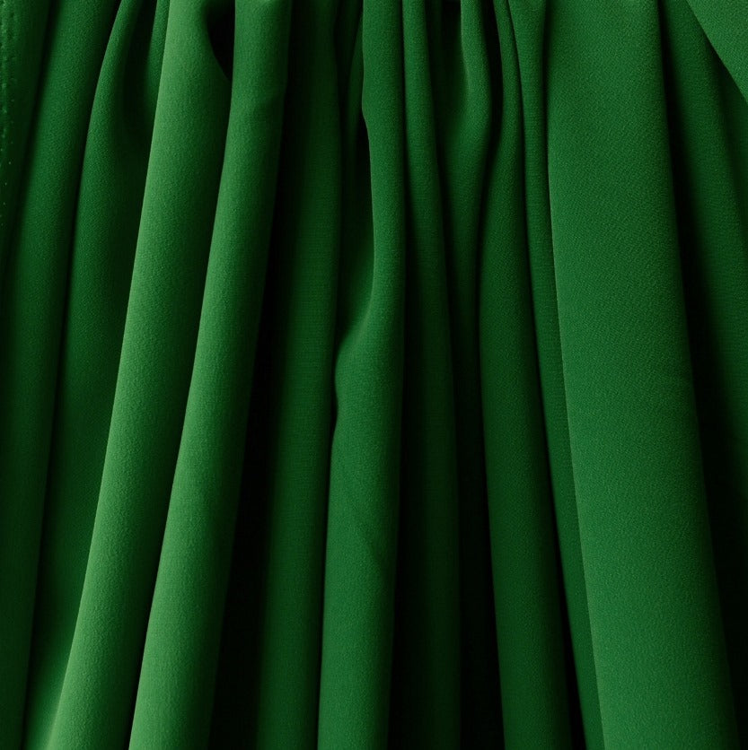 Luxury Satin Crepe Emerald Green D