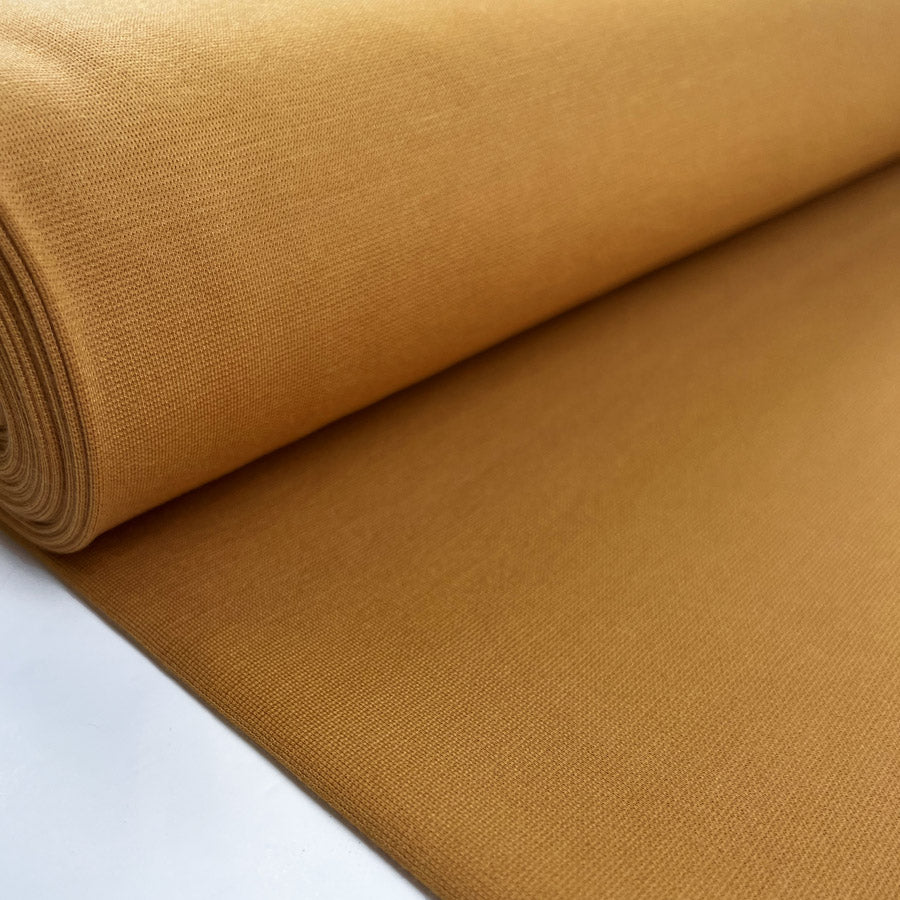 Luxury Ponte Mustard Jersey Knit Fabric Bolt