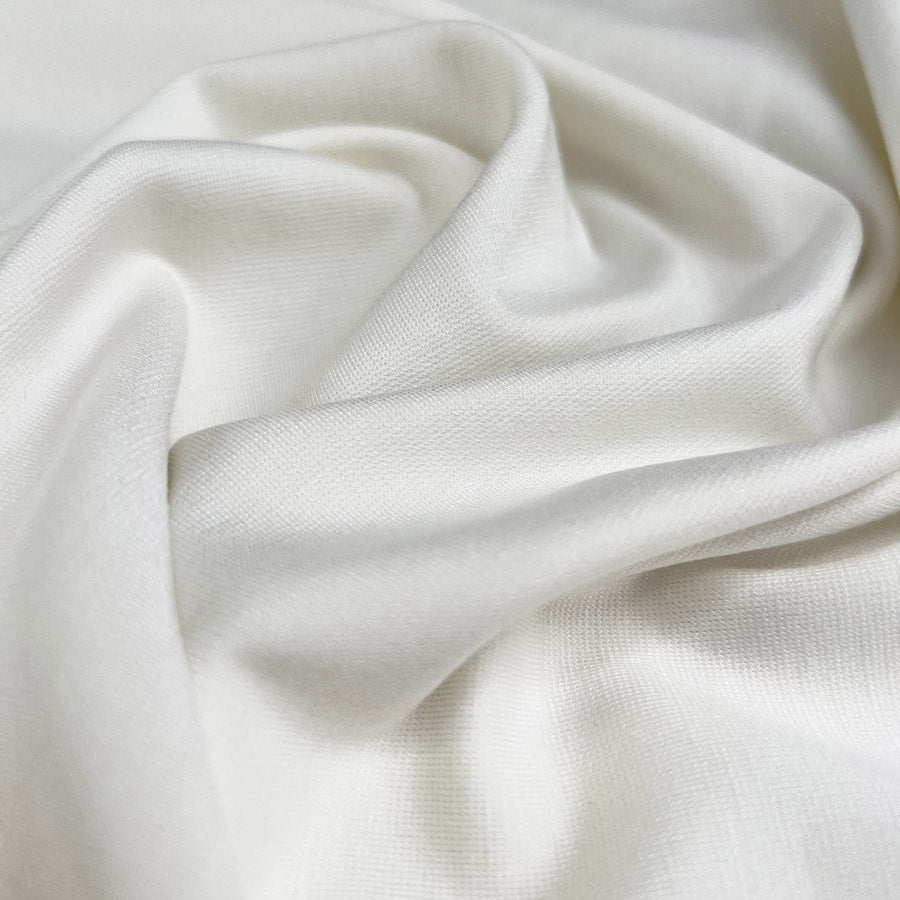 Luxury Ponte Off White Jersey Fabric