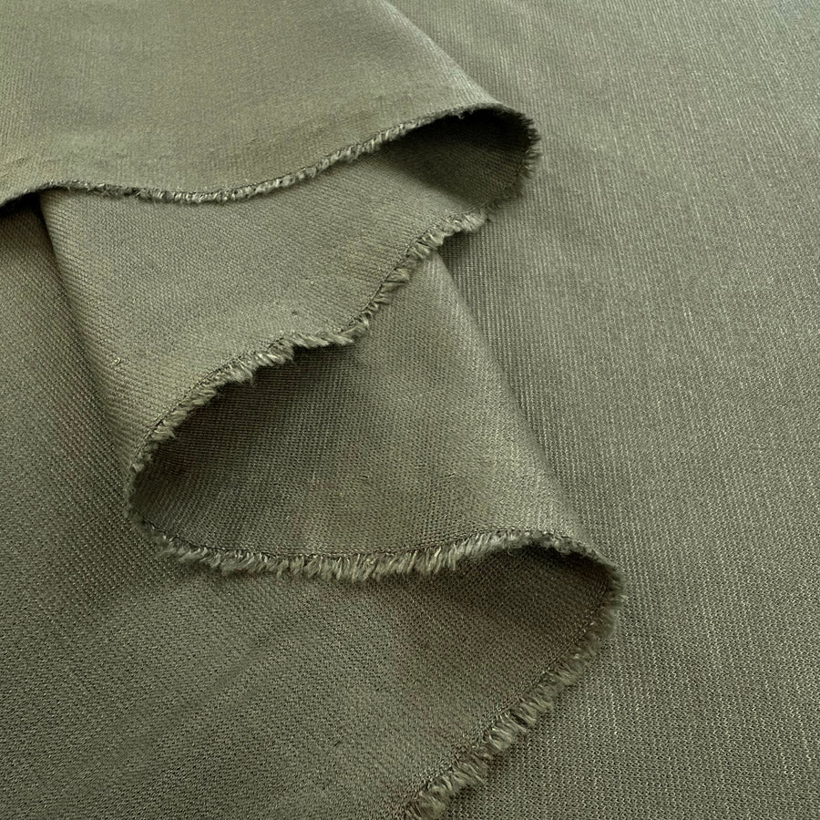 Luxury Ponte Olive Oeko Tex Dressmaking Fabric Fold