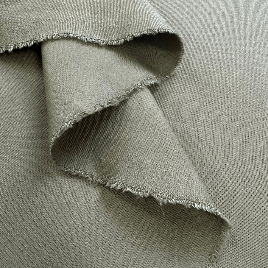 Luxury Ponte Sage Oeko Tex Dressmaking Fabric Fold