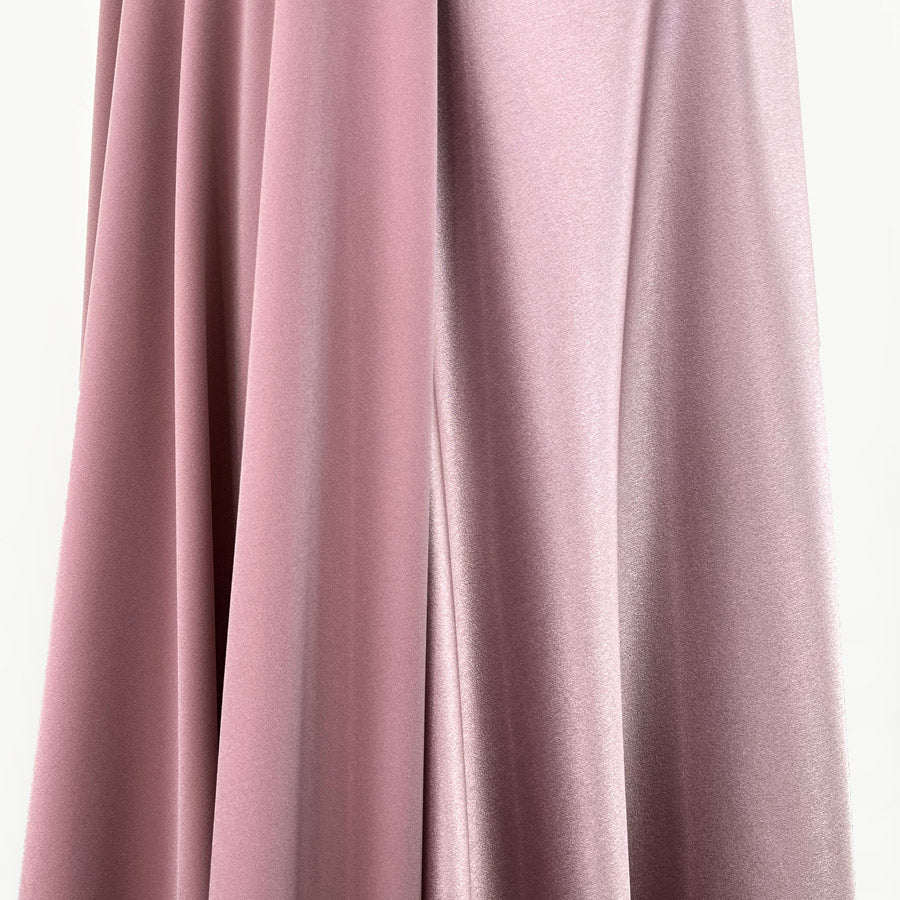 Luxury Satin Backed Crepe Baby Pink Dressmaking Fabric Drape