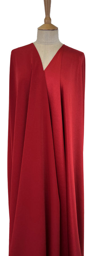 Luxury Satin Backed Crepe Red Dressmaking Fabric Mannequin