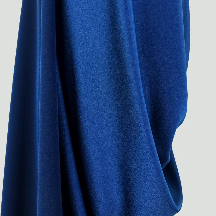 Luxury Satin Backed Crepe Teal Dressmaking Fabric Drape