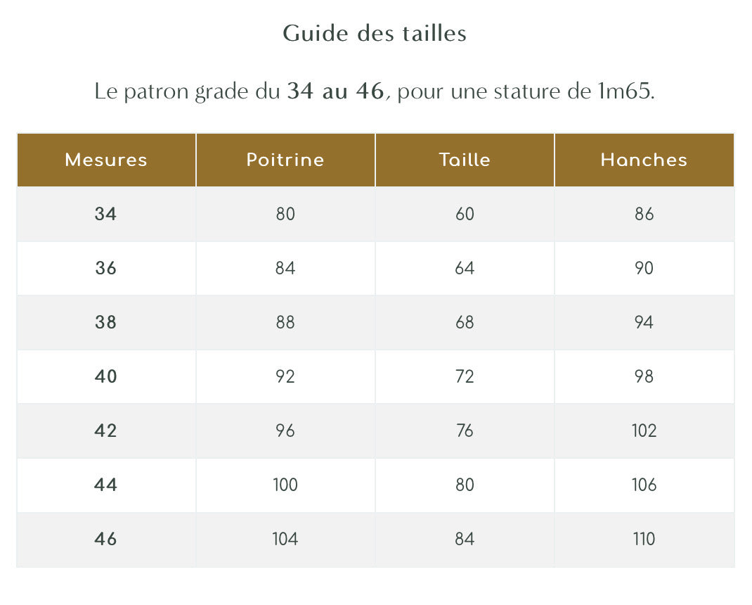 Maison Fauve Size Chart 34 46 967E0B2E Ea83 4574 8510 34Dc45314A46