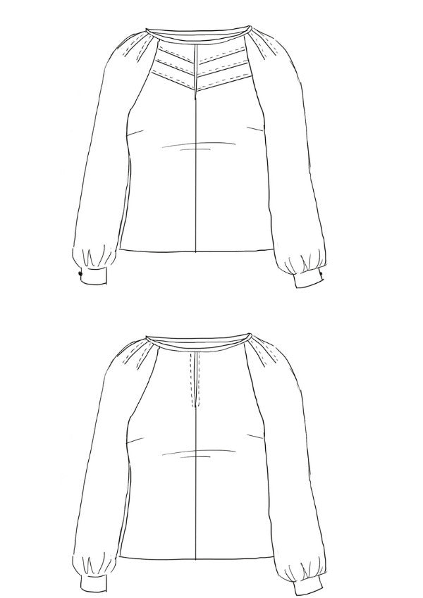 Maison Fauve Chelsea Blouse Sketch
