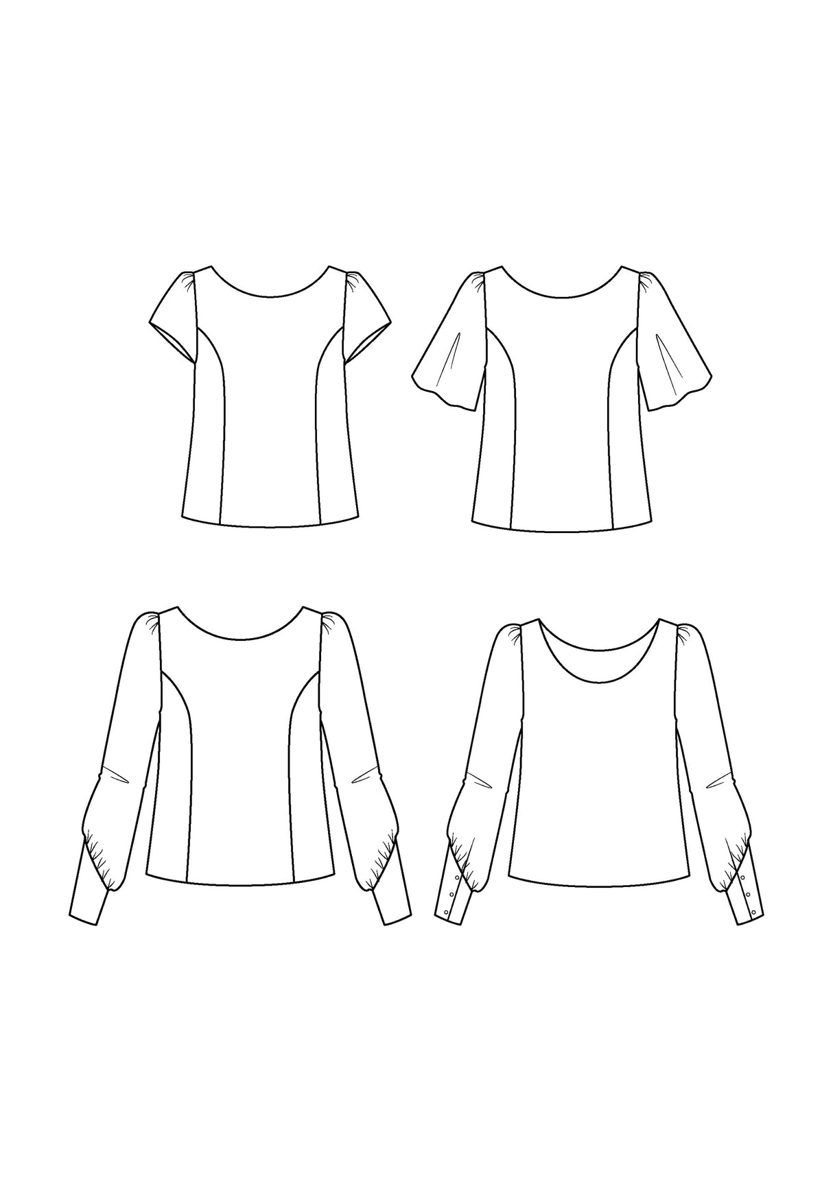 Maison Fauve Cicadella Blouse Pattern Sketch