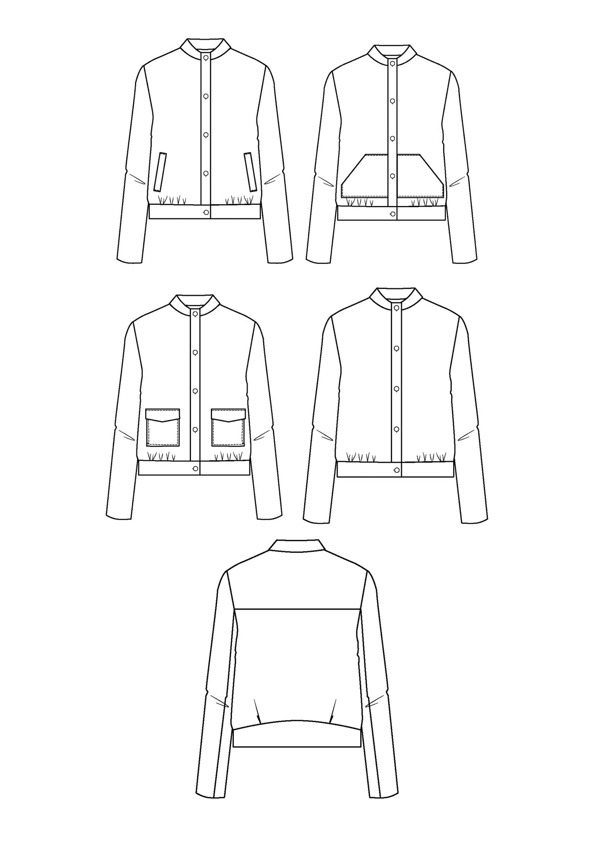Maison Fauve Dandelion Jacket Pattern Sketch