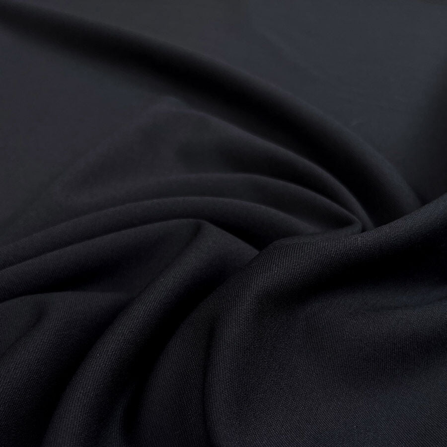 Malham Navy Wool British Fine Woven Suiting Fabric