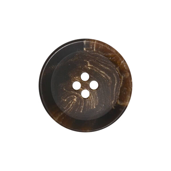 Marble Effect Button X286 Col 346 Brown
