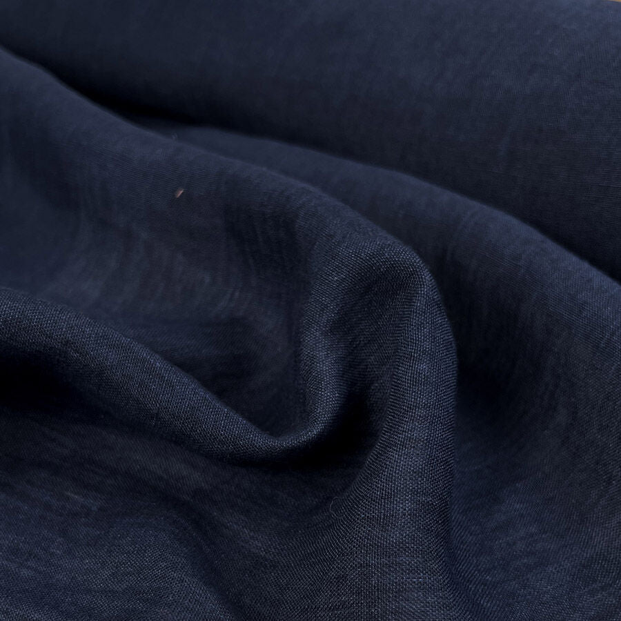 Marina Linen Blue Italian Woven Shirting Fabric