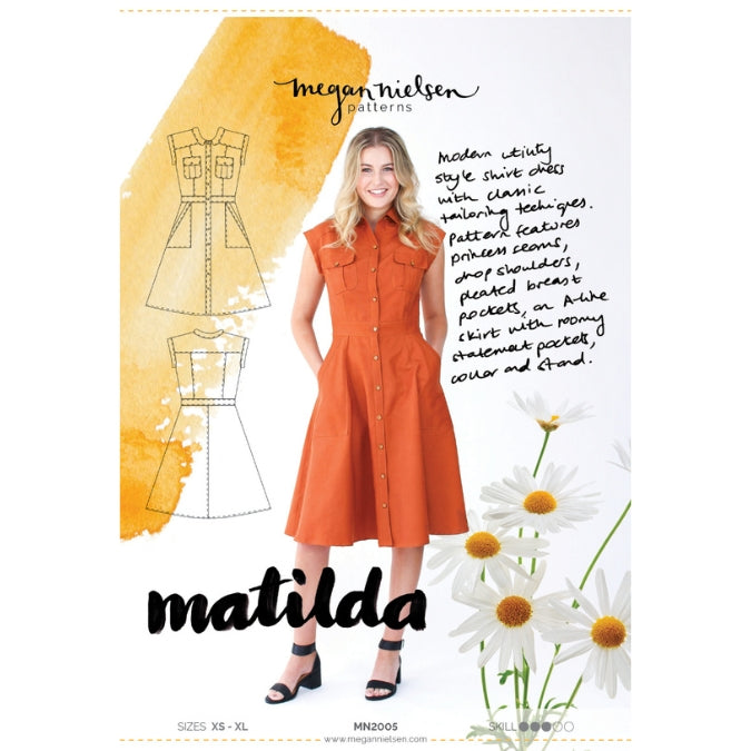 Matilda dress pattern by megan nielsen cover