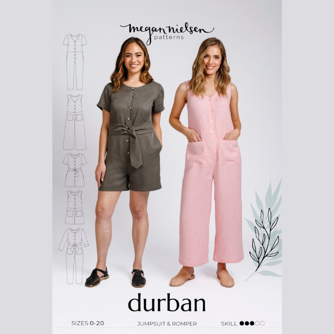 Megan nielsen durban jumpsuit and romper cover