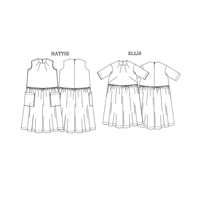 Merchant Mills Ellis Hattie Dress Pattern Sizes 18 28 Sketch