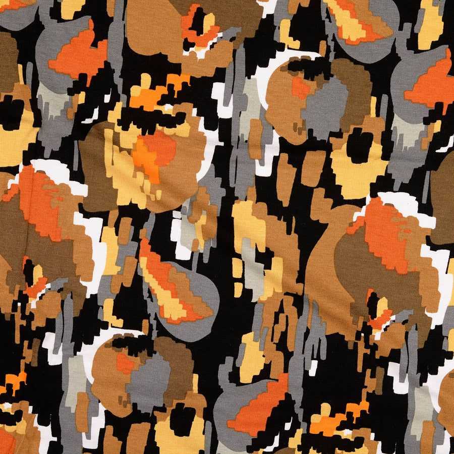 Mila Viscose Elastane Knitted Jersey Abstract Brown Black Dress Fabric 000C1597 4Ca4 464A 9F70 79C85D22Ac52