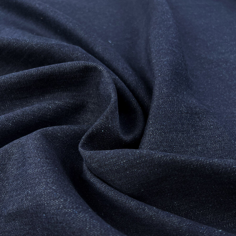 Monza Denim 11oz Deep Blue Cotton Elastane Stretch Woven Trouser Fabric