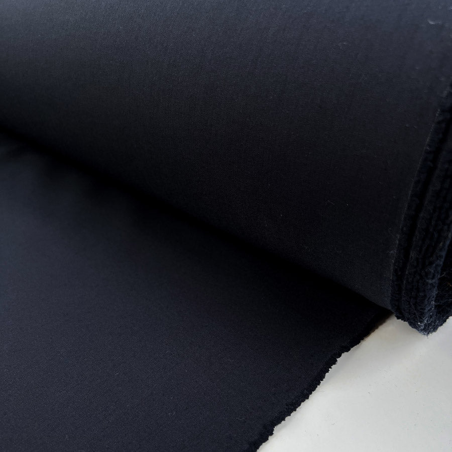 Mr Smith Dark Navy Plain Woven Wool Suiting Fabric Roll