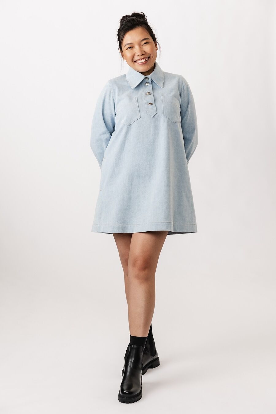 Named Loviisa Denim Dress Pattern 5