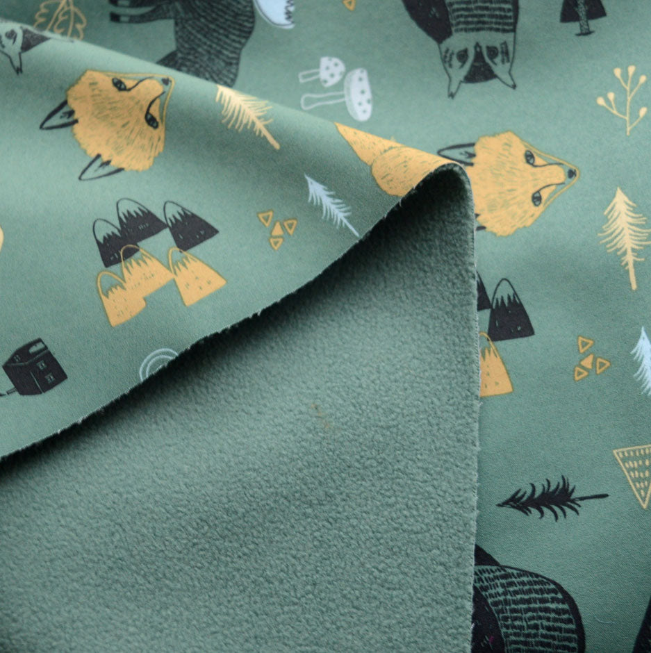 National Park Mircofleece Polyester Green Material Cu2