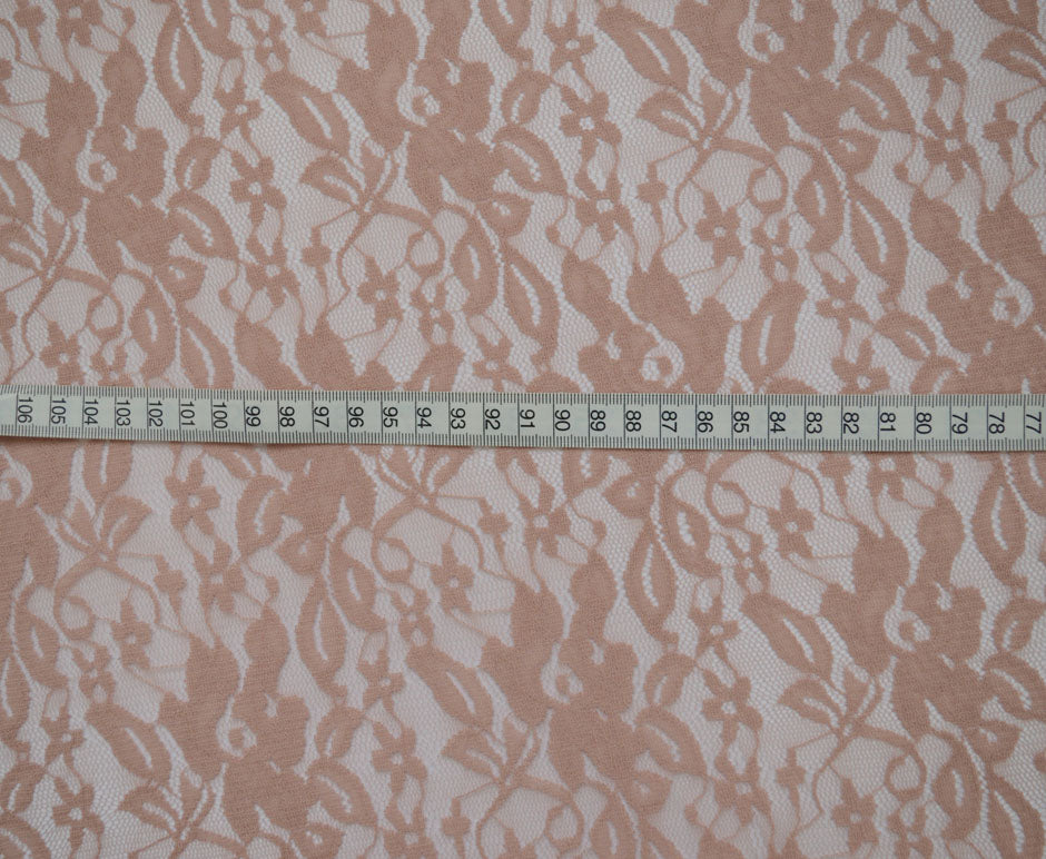 Naughty But Nice Polyester Lace Dusky Pink Fabric S