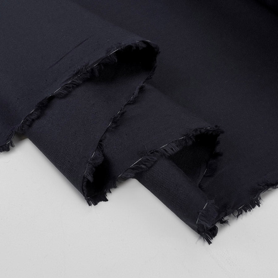 Navy finest italian cotton shirting filo bella fold