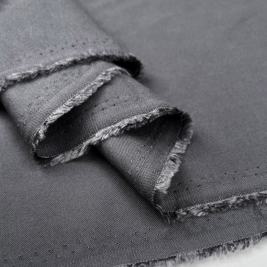 Oliver Viscose Twill Grey Plain Fine Lightweight Dress Woven Fabric Fold