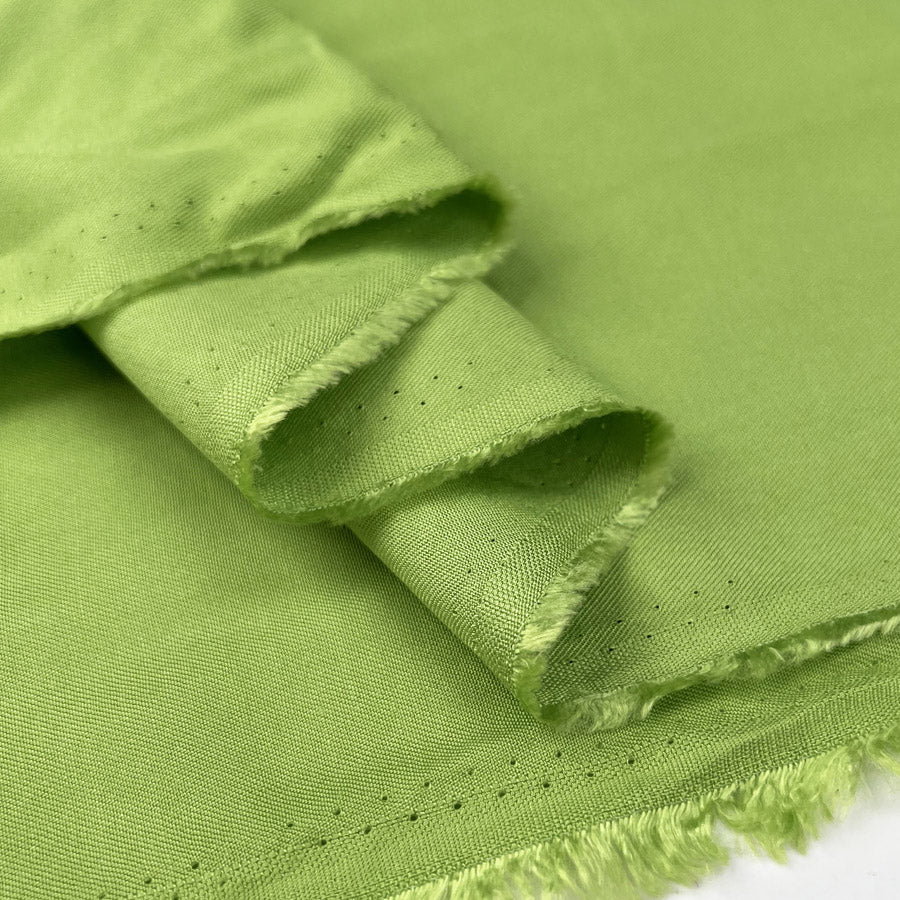 Oliver Viscose Twill Lime Green Plain Fine Lightweight Dress Woven Fabric Fold