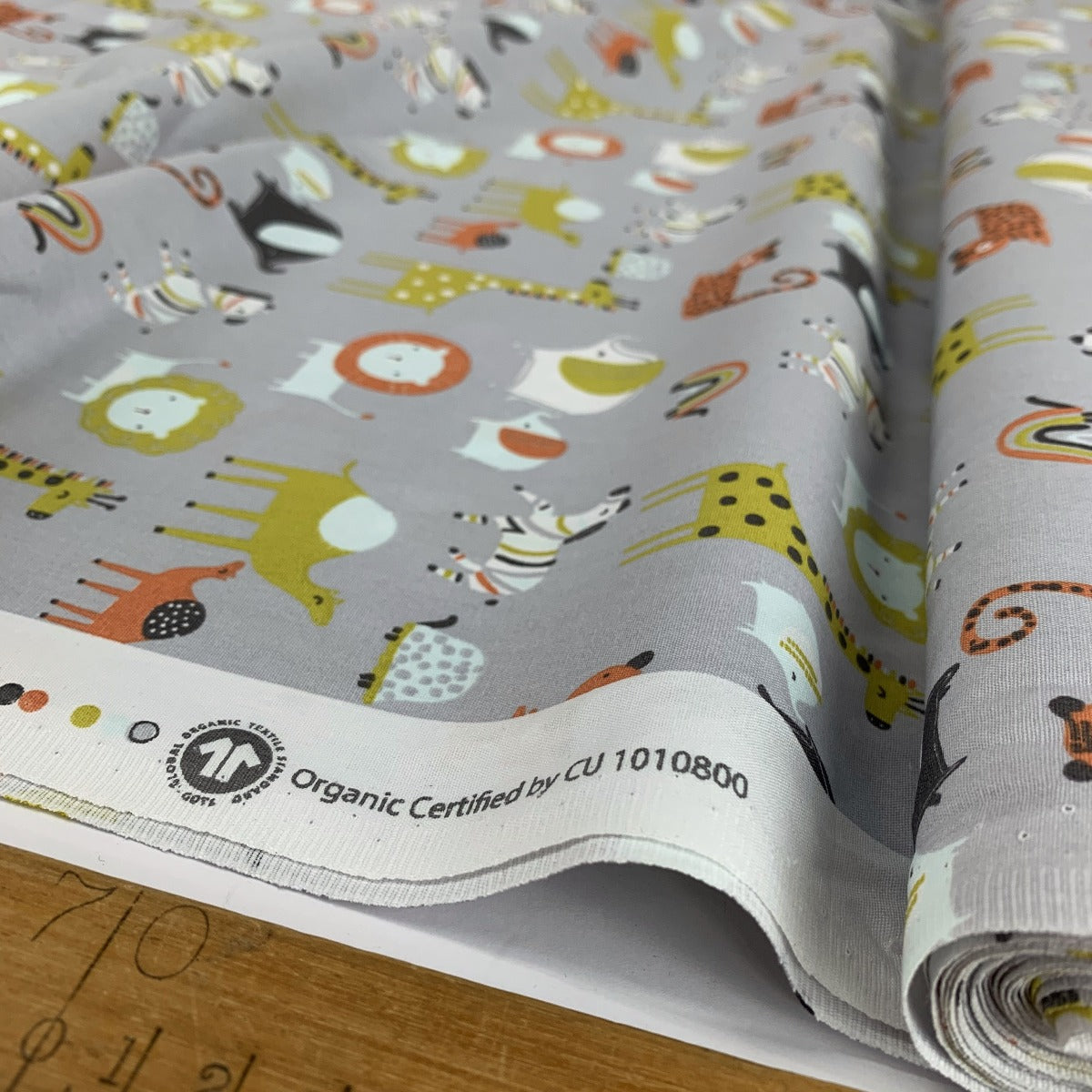 Organic Cotton Safari Grey Gots And Oeko Tex Standard 100%Cotton Poplin Fabric Roll