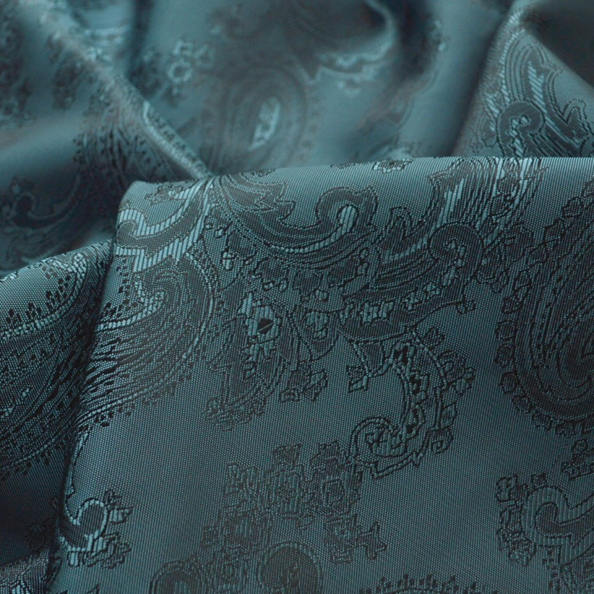 Paisley Changeant Lining Slate Grey Cu