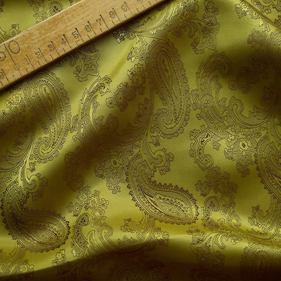 Paisley Changeant Linings Mustard Mustard Yellow Paisley Polyester Dress Lining Fabric Cud A85A5Edd Dea3 454E 86D7 4335Ae4Cb260