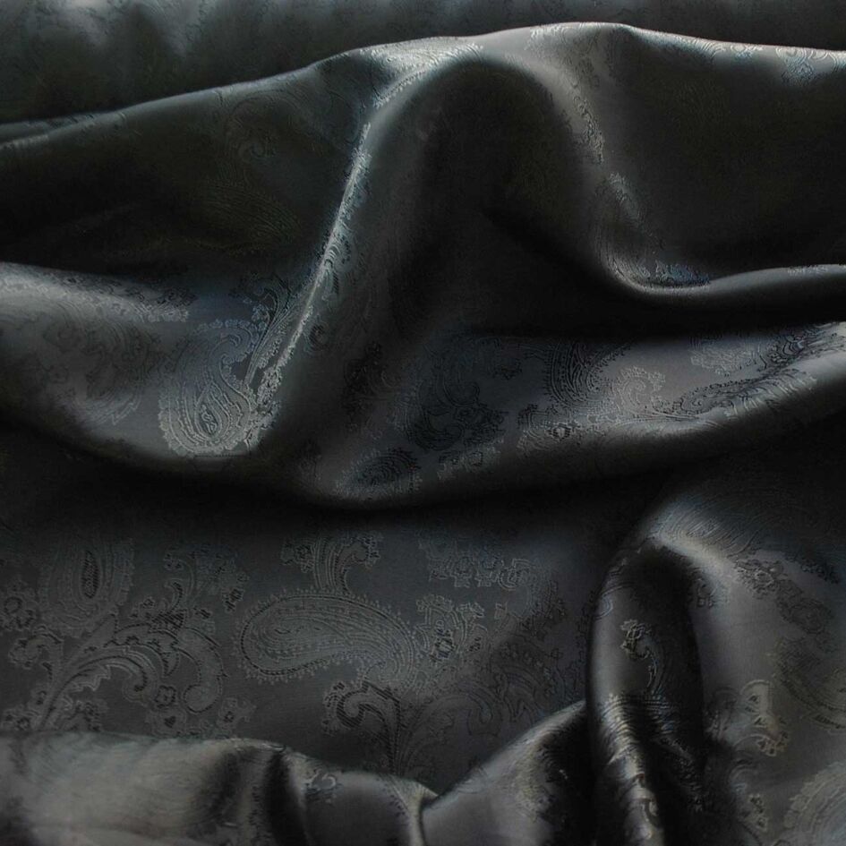 Paisley Changeant Lining Black
