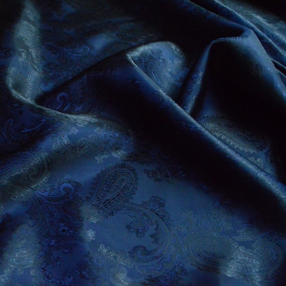 Paisley Changeant Lining Navy