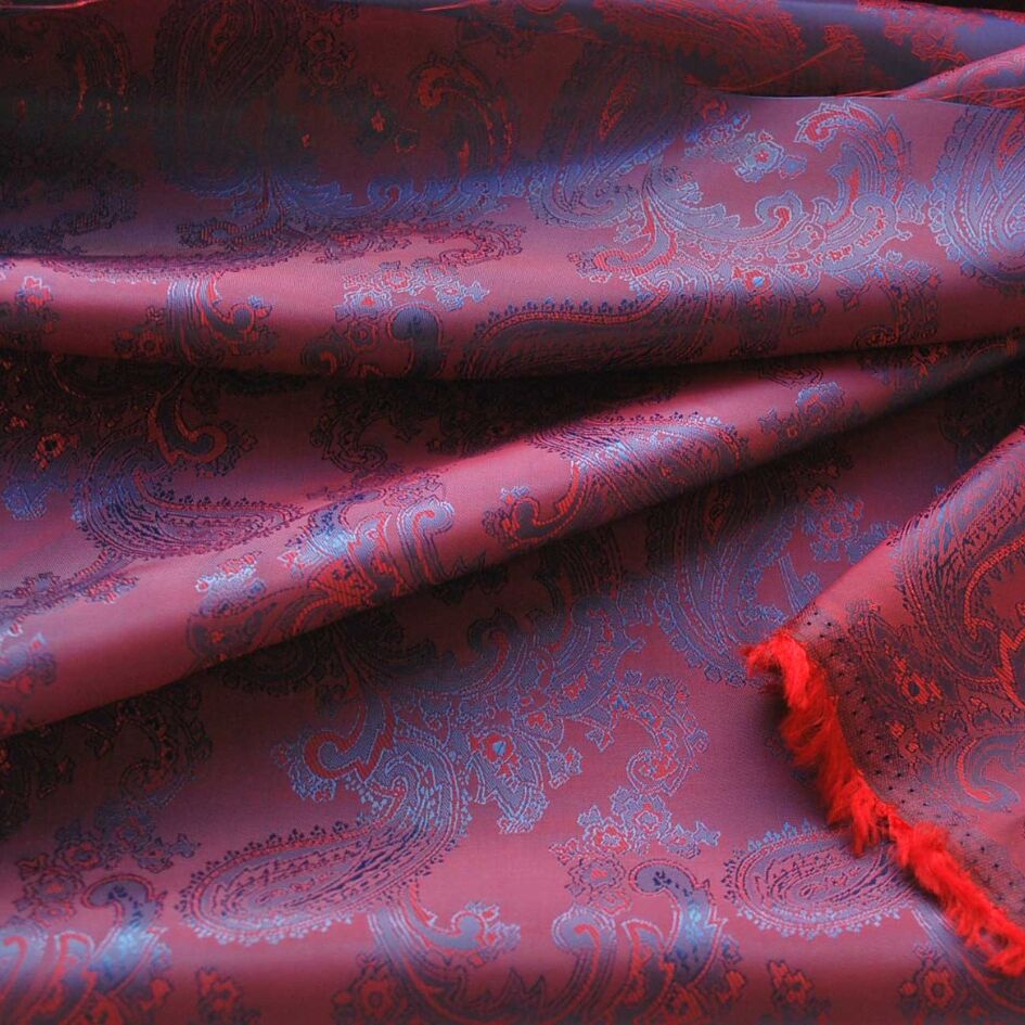Paisley Changeant Lining Red Purple