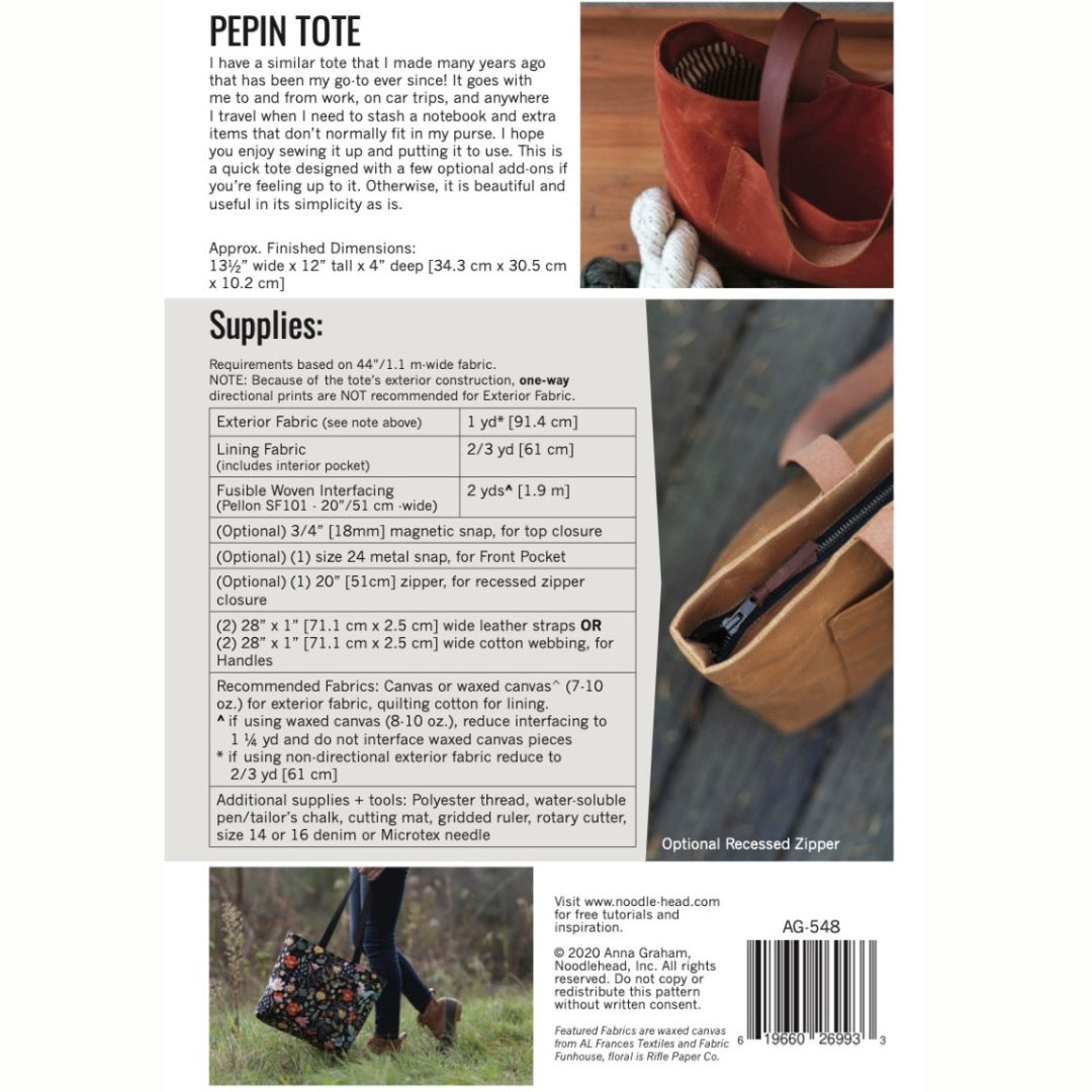 Pepin Tote Pattern By Noodlehead 7