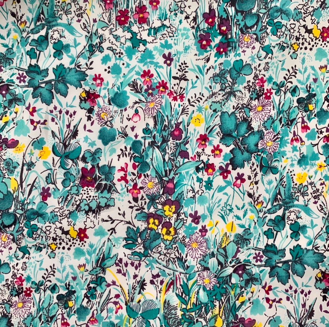 Pima Cotton Lawn Shakespeare Teal F